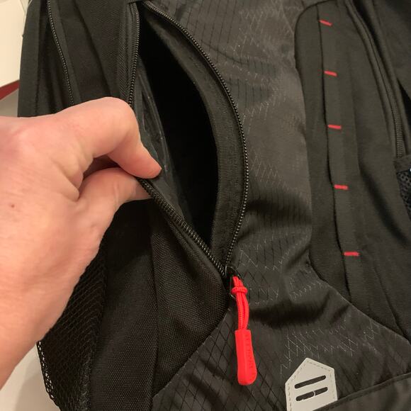 Reebok Leif 18” Laptop Backpack Black 3 Zipper Water Resistant Adjustable Straps - Picture 5 of 16